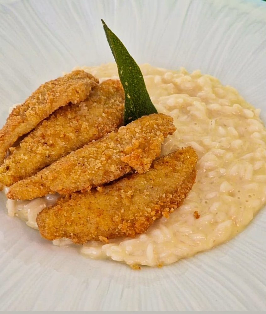 Filetti di Pesce Persico e risotto del Ristorante Il Giardinetto