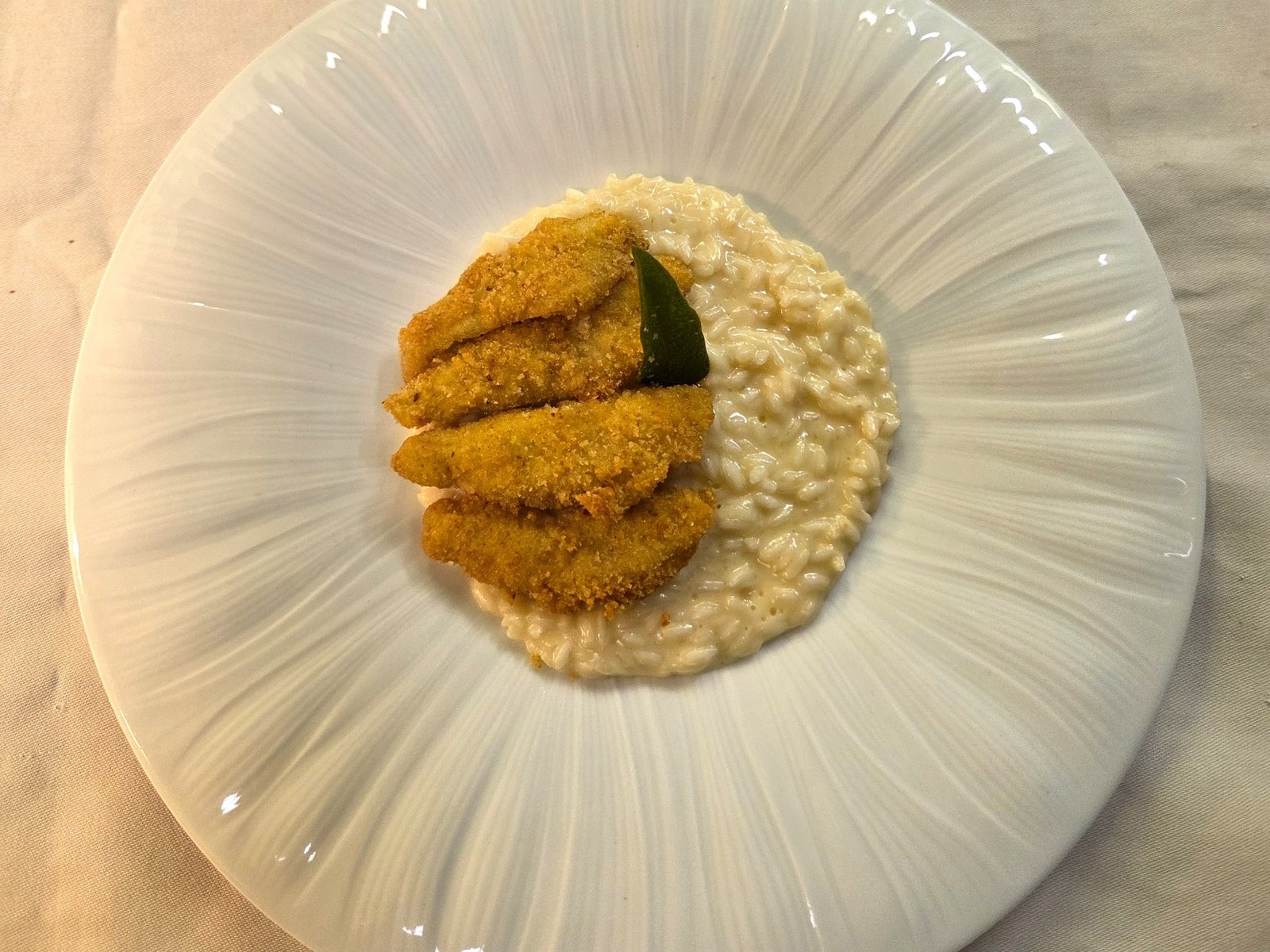 Risotto al Pesce Persico del Ristorante Il Giardinetto a Mandello del Lario